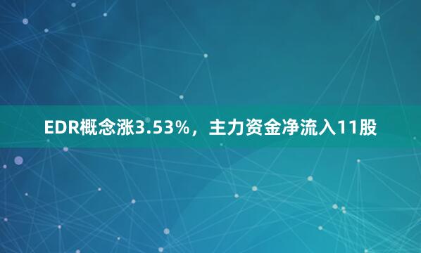 EDR概念涨3.53%，主力资金净流入11股