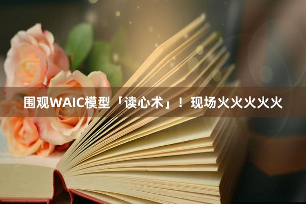 围观WAIC模型「读心术」！现场火火火火火