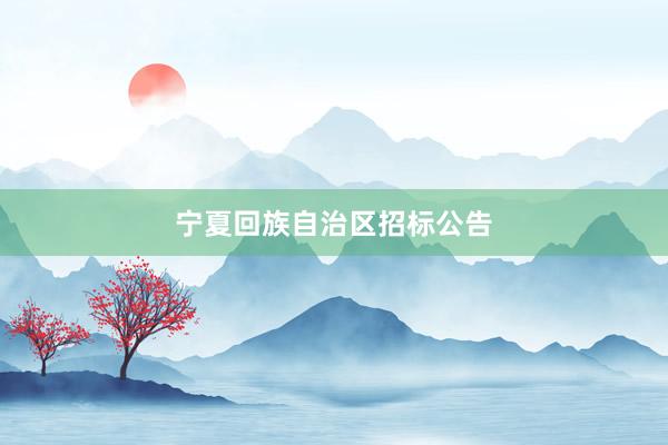 宁夏回族自治区招标公告