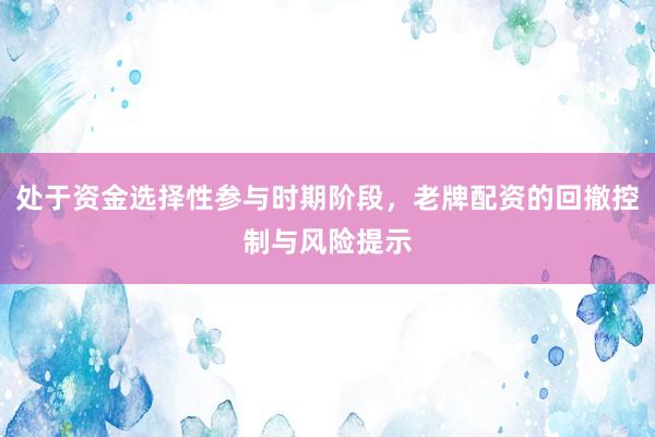 处于资金选择性参与时期阶段，老牌配资的回撤控制与风险提示