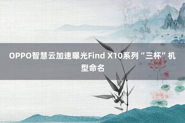 OPPO智慧云加速曝光Find X10系列“三杯”机型命名