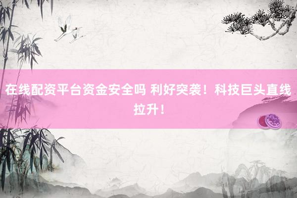 在线配资平台资金安全吗 利好突袭！科技巨头直线拉升！